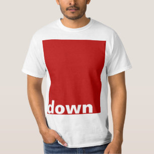 Camiseta Simplemente diseñar "rectángulo rojo hacia abajo"