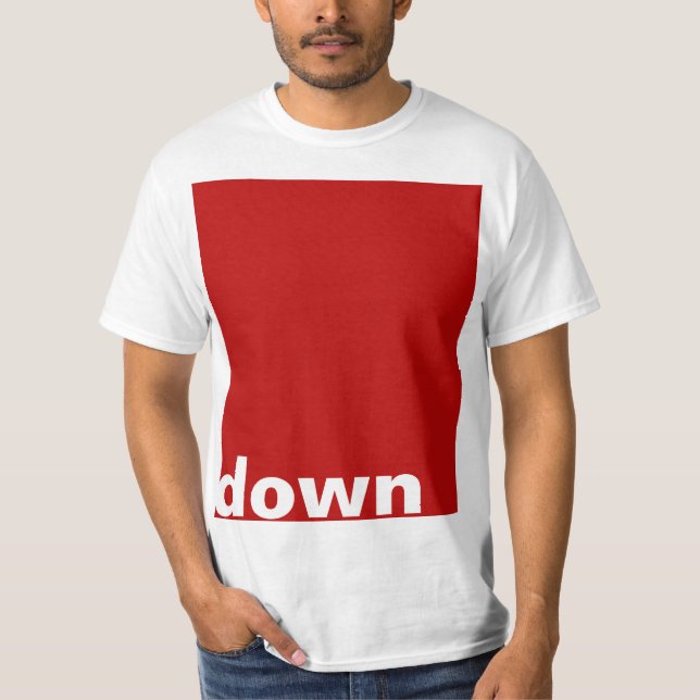 Camiseta Simplemente diseñar "rectángulo rojo hacia abajo"  (Anverso)