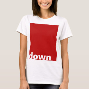 Camiseta Simplemente diseñar "rectángulo rojo hacia abajo" 