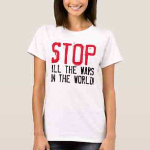 Camiseta Simplemente diseño de texto "DETENER TODAS LAS GUE