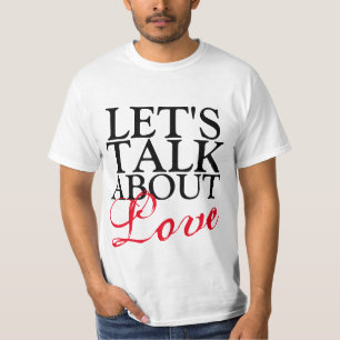 Camiseta Simplemente diseño de texto "HABLEMOS DEL AMOR"