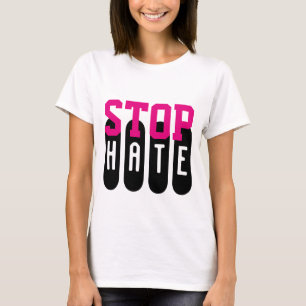 Camiseta Simplemente diseño de texto "STOP HATE"