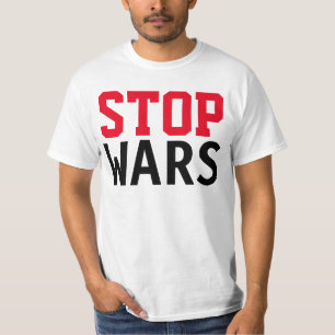 Camiseta Simplemente diseño de texto "STOP WARS"