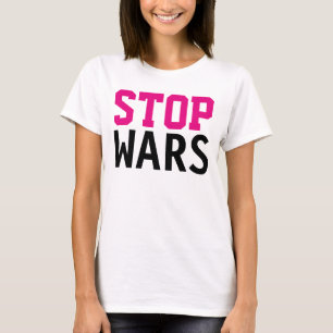 Camiseta Simplemente diseño de texto "STOP WARS"