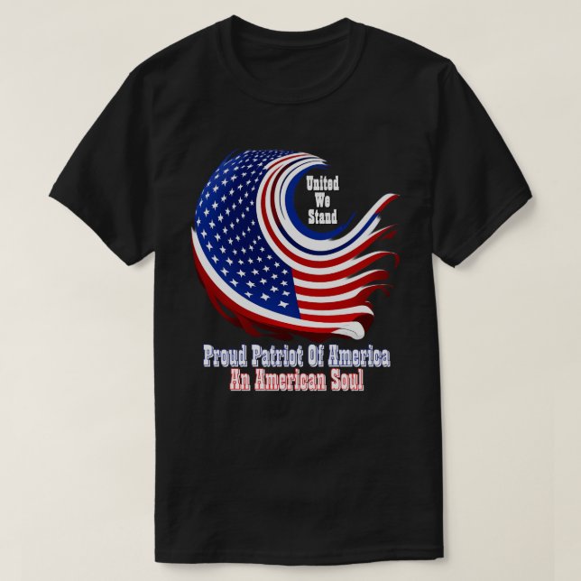 Camiseta Simplemente Enspirado Orgulloso Patriota de Améric (Diseño del anverso)
