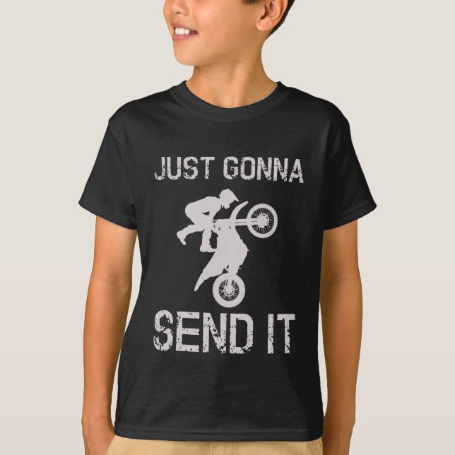 Camiseta Simplemente Enviaré Mi Moto de Cross (Anverso)