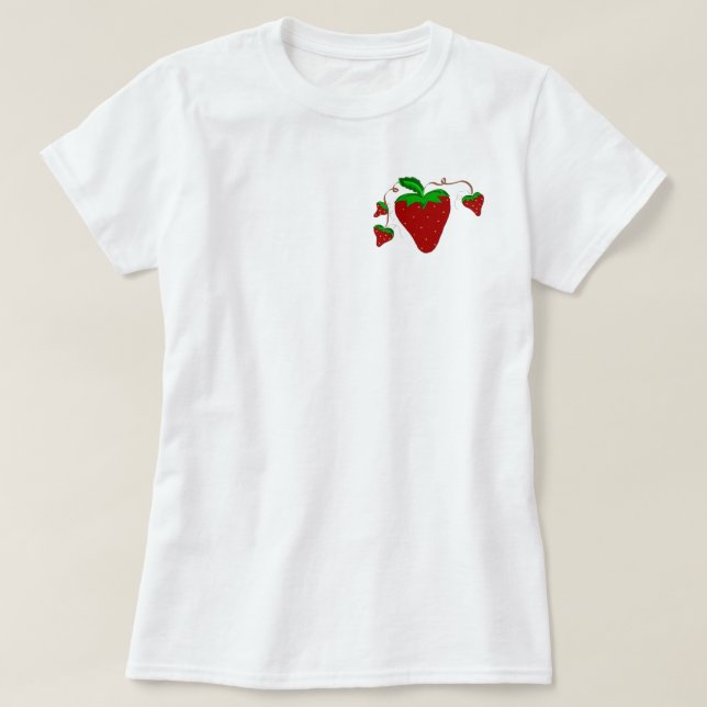 Camiseta Simplemente Fresas (Diseño del anverso)