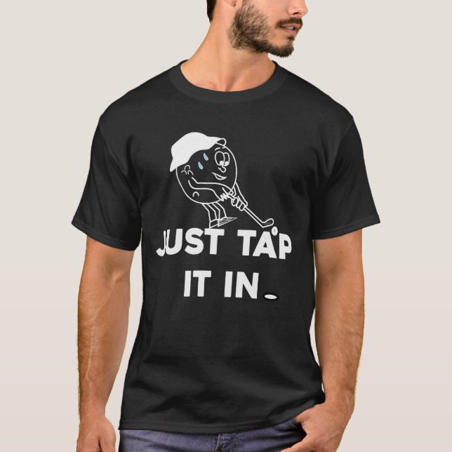 Camiseta  Simplemente Golpéalo en Golf,Golfista, Es hora de (Anverso)