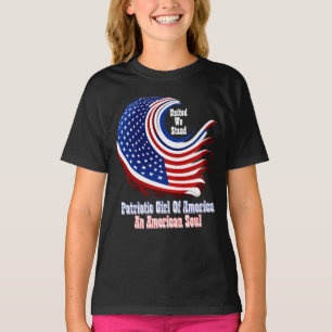 Camiseta Simplemente inspirada chica patriota de América