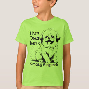 Camiseta Simplemente inspirado, soy un chico shihTzu paw-Ta