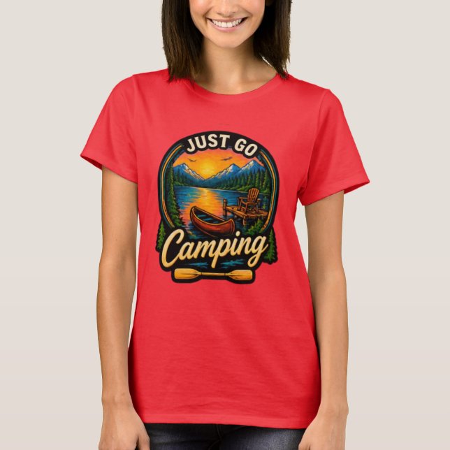 Camiseta Simplemente Ir De Camping (Anverso)