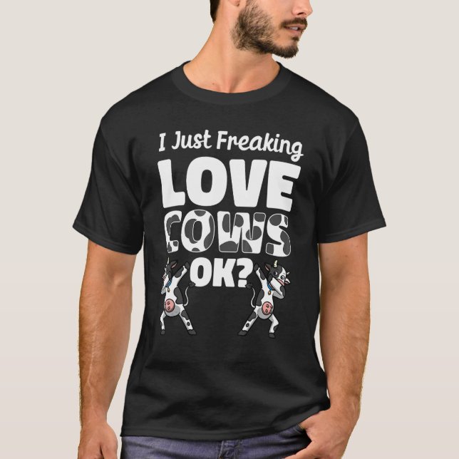 Camiseta Simplemente Me Encantan Las Vacas Ok Granja De Gan (Anverso)