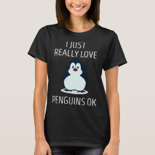 Camiseta Simplemente Me Encantan Los Pingüinos Ok Lindo Páj