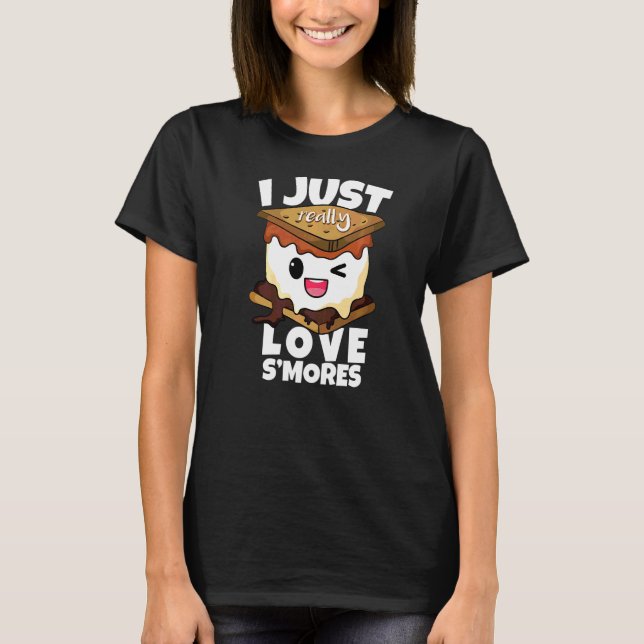 Camiseta Simplemente Me Encantan Los S'mores De Camping Niñ (Anverso)