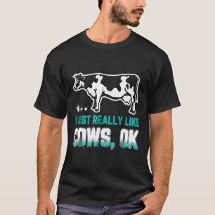 Camiseta Simplemente Me Gustan Mucho Las Vacas Ok