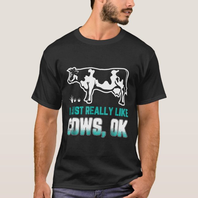 Camiseta Simplemente Me Gustan Mucho Las Vacas Ok (Anverso)