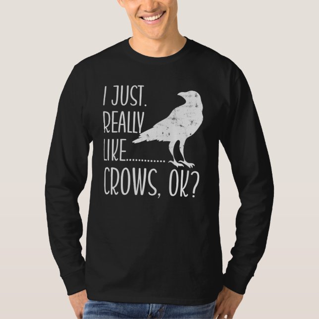 Camiseta Simplemente Me Gustan Mucho Los Cuervos Ok  Cuervo (Anverso)
