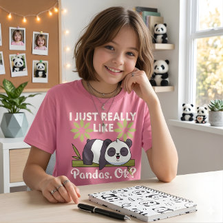 Camiseta Simplemente Me Gustan Mucho Los Pandas OK Animal D