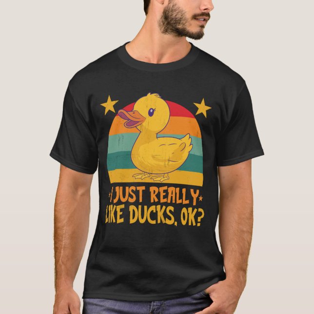 CAMISETA SIMPLEMENTE ME GUSTAN MUCHO LOS PATOS, OK (Anverso)