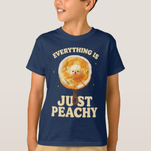 Camiseta Simplemente Peachy: Arte con Comida de Bichon Fris