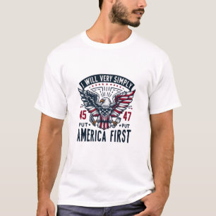 Camiseta Simplemente Pondré A Estados Unidos Primero 47