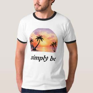 Camiseta Simplemente Sé Estética Gráfica de Puesta de Sol T