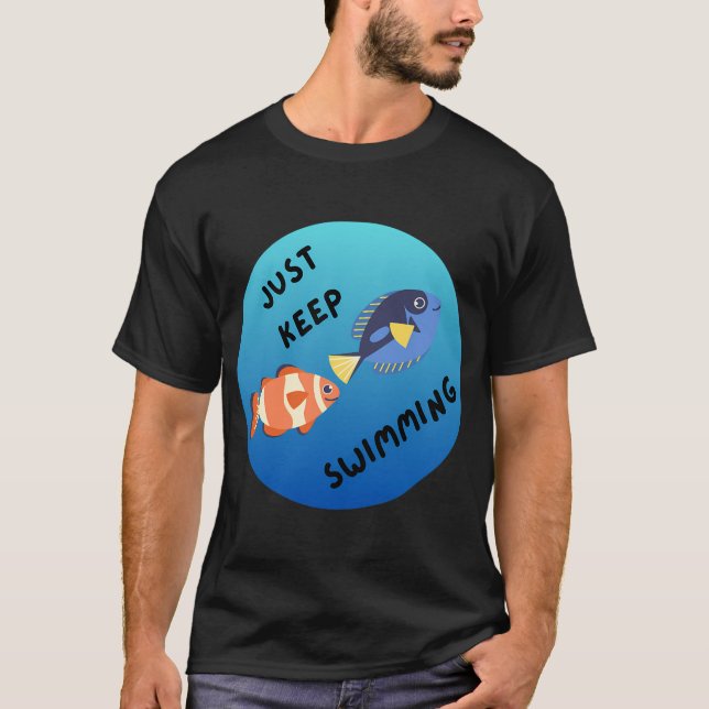 Camiseta Simplemente Sigue Nadando (Anverso)