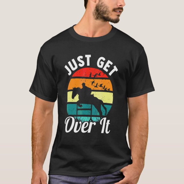 Camiseta Simplemente Supéralo Jinete de Carreras de Caballo (Anverso)