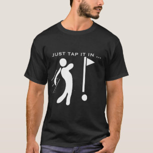 Camiseta Simplemente tócalo en golf,AMANTE DEL GOLF, NUEVO
