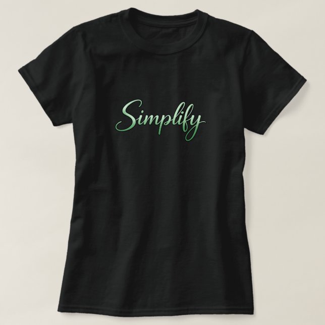 Camiseta Simplify (Diseño del anverso)