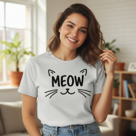 Camiseta Simply Meow Cute Cat Face for Feline