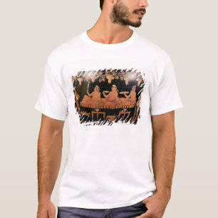 Camiseta Simposio que muestra a tres hombres que juegan