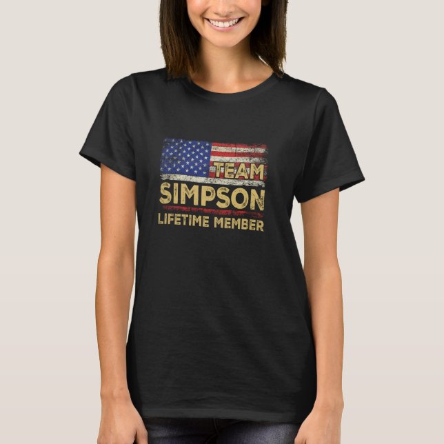 Camiseta Simpson Apellido Equipo de Shirt Simpson (Anverso)