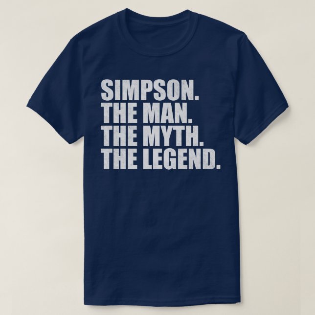 Camiseta SimpsonSimpson apellido Simpson apellido Simps (Diseño del anverso)