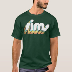 Camiseta Sims Retro Estilo de tipografía arcoiris Faded
