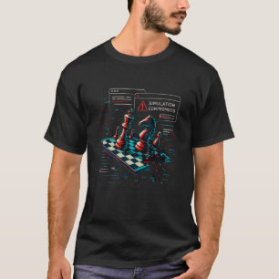 Camiseta Simulación de Tablero de Ajedrez con Fallo Arte Aj