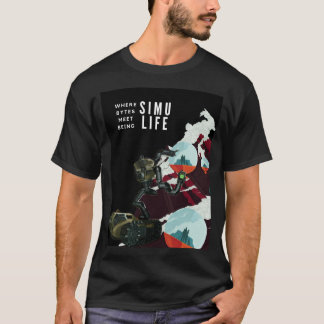 Camiseta SIMULIFE donde los bytes se cumplen para la simula