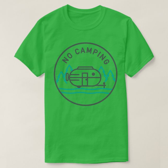 Camiseta Sin acampar (Diseño del anverso)
