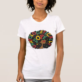 Camiseta Sin arrepentimiento, negro Chica africano