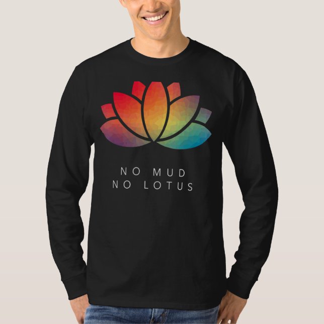 Camiseta Sin barro no hay yoga Lotus meditación sayin motiv (Anverso)