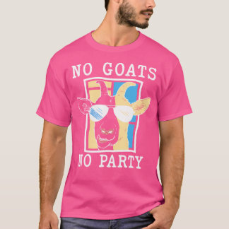 Camiseta Sin Cabras No Fiesta Graciosa Cabra Guay Con Gafas