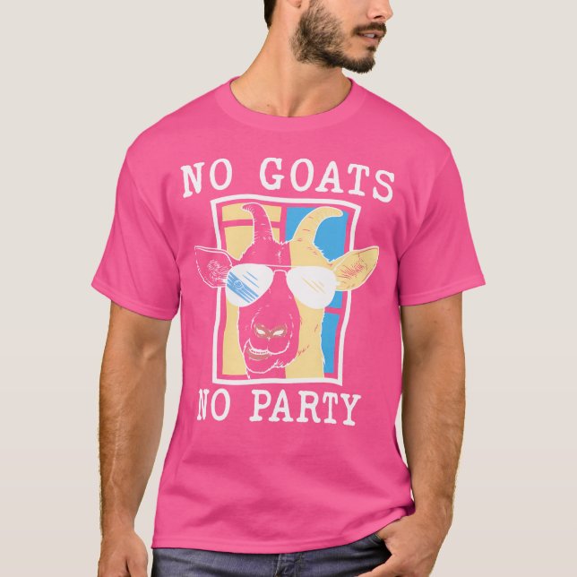 Camiseta Sin Cabras No Fiesta Graciosa Cabra Guay Con Gafas (Anverso)