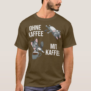Camiseta Sin Café Con Café Gracioso Barista De Gato De Café