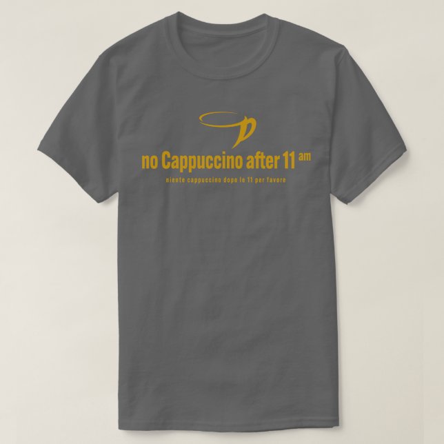 Camiseta sin capuchino después de (Diseño del anverso)