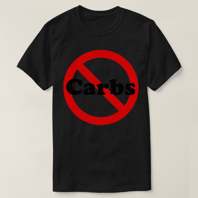 Camiseta Sin carbohidratos (Diseño del anverso)