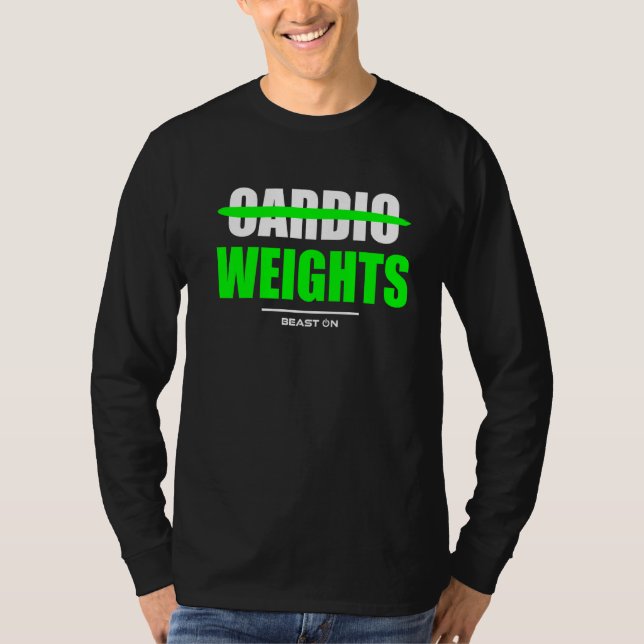 Camiseta Sin Cardio Weights Gym Fitness Workout Bodybuildin (Anverso)