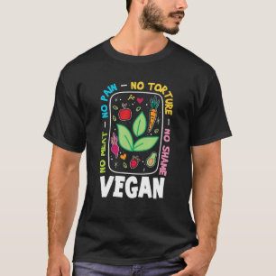 Camiseta Sin Carne Sin Dolor De Plantas A Base De Ganadería