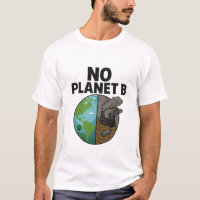 Sin contraste de planeta B Tierra negrita Tee de c
