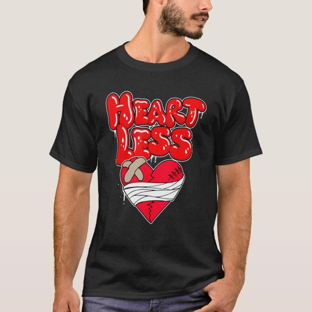 Camiseta sin corazón, camisa rota de corazón, sin  (Anverso)