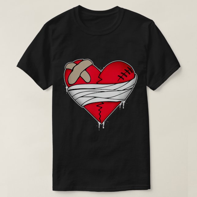 Camiseta sin corazón, camisa rota de corazón, sin  (Diseño del anverso)